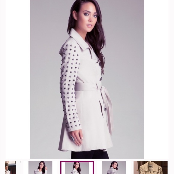 bebe Women's Double-Breasted Trench Coat - Light pink - Picture 3 of 6